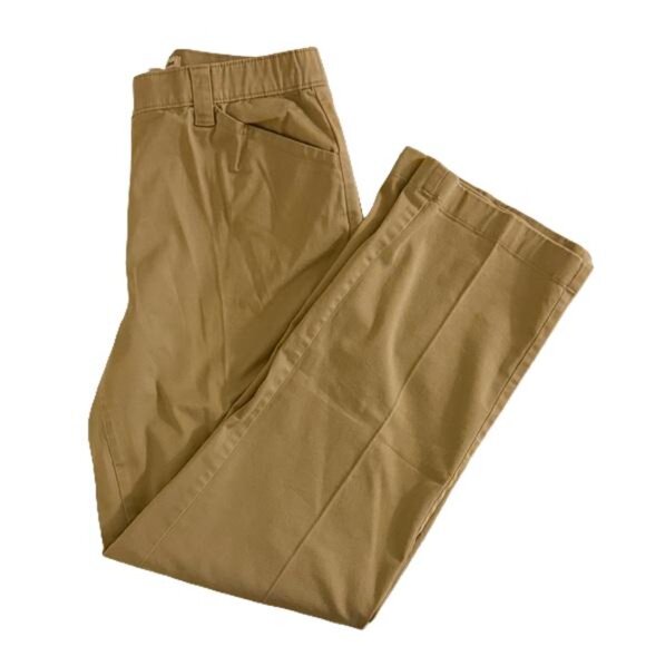 LL Bean Pants Womens Size 14MT Biege Classic Fit Basic Khaki Minimal 32x31 - Picture 1 of 6